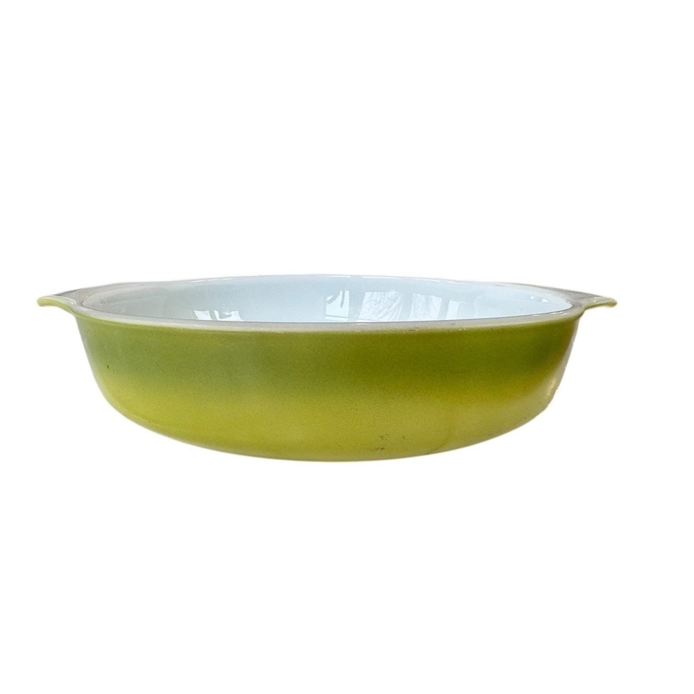 Vintage Avocado Green 9" Anchor Hocking Fire King 429 Casserole Dish